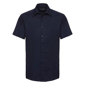 Russell Athletic Collectie heren korte mouw easy care op maat gemaakt oxford shirt