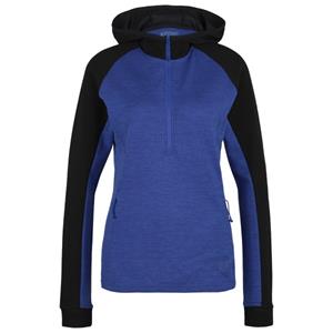 Stoic  Women's Merino260 StadjanSt. 3/4 Zip w. Hood - Merinohoodie, blauw