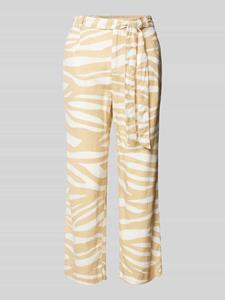 S.Oliver RED LABEL Wide leg linnen broek met verkort model
