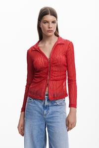 Desigual Semitransparant T-shirt - RED