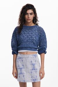 Desigual Dik gebreide trui - BLUE