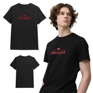 4F Men's  Black M539 T-Shirt SS23TTSHM539 size M M zwart