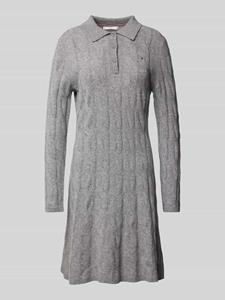 Tommy Hilfiger Gebreide jurk SOFT WOOL CABLE POLO SWT DRESS