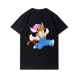 FT T Shirts Plus Size S-3XL Anime Dragon Ball Gedrukt Mannen T-shirts Ronde Hals Katoenen Tops Zomer Casual Zwarte Tees S