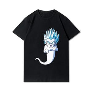 FT T Shirts Anime Dragon Ball Gedrukt Mannen T-shirts Ronde Hals Katoenen Tops Zomer Casual Zwarte Tees S