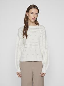 Vila Gebreide pullover met broderie anglaise, model 'RIL'