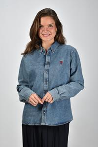 Ami Paris blouse met logo ADC USH063.DE0056 used blue