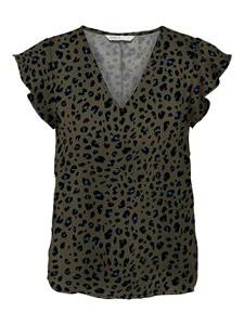 Only Onlzoey capsleeve v-neck top cs pt dessin