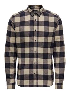Only & Sons Onsgudmund ls checked shirt noos zand dessin
