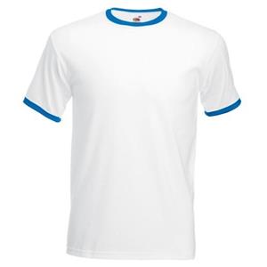 Fruit Of The Loom Heren Ringer T-shirt met korte mouwen L