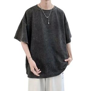 KING BILLION Heren Oversize Effen Mode T-shirts Kleurrijke Katoenen 2024 Zomer Witte Klassieke T-shirts Korte Mouw O-hals T-shirts Tops Asia S 45-55kg zwart