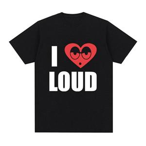 TENJINGE Trendy Chief Keef I Love Loud Same Style T-shirt Herenmode Hip Hop Korte Mouw T-shirt Casual Oversized T-shirts Streetwear Unisex M