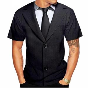 Bobby 2 Neppak Strikje 3D Print T-shirt Heren Smoking Stropdas T-shirt Zomerkleding Tops 6xl Straat Casual Sport Oversized Herenkleding L