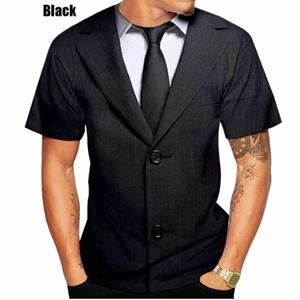 BOLIV MODA Neppak Strikje 3D Print T-shirt Heren Smoking Stropdas T-shirt Zomerkleding Tops 3xl Straat Casual Sport Oversized Herenkleding S