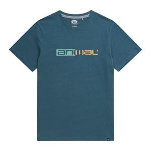Animal Heren Jacob Distressed Logo biologisch T-shirt XS wintertaling