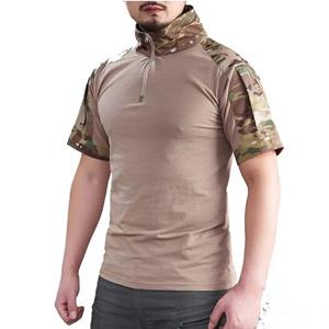 Global UI Tactische T-shirts Heren Outdoor Militair T-shirt Snel drogend Korte mouw Shirt Wandelen Jagen Leger Combat Herenkleding Ademend XS grijze kleur