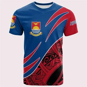 Xin nan zhuang KIRIBATI Nationale Vlag Print T-shirt Diy T-shirt Nieuwe Mode Mannen Vrouwen Streetwear T-shirts Dialy Casual Sportkleding Gym Tops Mannen XXL