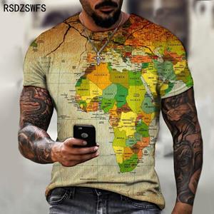 ETST WENDY 005 Stratenkaart patroon heren T-shirt retro trend mode nieuwe kleding Veelzijdige top Europees kaart ontwerp Tees Maat XXS-5XL 4XL