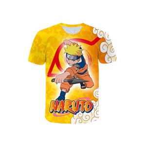 Baibao QIQI Jongens Japans T-shirt Anime Mascot Uzumaki Naruto Kakashi Kinder T-shirt Kinderen 3D Print Korte Mouw Kleding 6XL