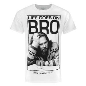 Pertemba FR - Apparel Het Big Lebowski herenleven gaat door Bro T-shirt S wit