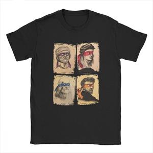 Limindong Science Turtles T-shirt Heren Mutant Ninja Korte Mouw Humor T-shirt O-hals Katoenen Grappige Tops Bedrukt Grafisch T-shirt XL wit