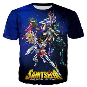 Xin nan zhuang Nieuwe mode coole 3D Saint Seiya bedrukte T-shirt casual stijl T-shirts Anime Saint Seiya mannen/vrouwen streetwear T-shirts korte mouwen XXXXXXL