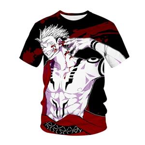 Xin nan zhuang Mode Jujutsu Kaisen 3D T-shirt Jongens/Meisjes T-shirt Zomer Ademend Streetwear Herenkleding Heren/Vrouwen Korte Mouw T-shirt XXS