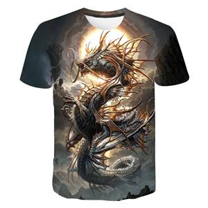 Subilier Dragon 3D geprint kinder T-shirt Mode Streetwear O-hals kinderen Korte mouwen T-shirts Hip Hop kinder T-shirt Tees Tops Harajuku kleding 100