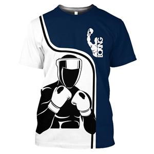 Subilier Boks Sweatshirt Heren T-shirt 3D Print Sport Korte Mouw T-shirts Zomer O Hals Losse Kleding Oversized Mode Streetwear Tops XXS