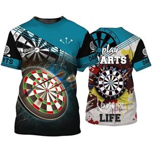 ETST WENDY 005 Cool design Darts League T-shirt Heren Sport T-shirt 3D darts Cadeau Print Leuke kids voor jongens en meisjes S