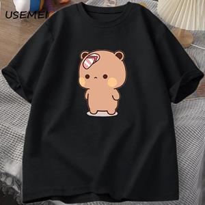 FT T Shirts Heren T-shirt Leuke Cartoon Bubu Gooit Flip-flops Naar Dudu T-shirt Grappige Katoenen Korte Mouwen Grafische T-shirts Herenkleding Tops S wit
