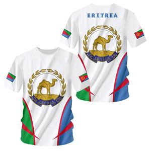 Xuhaijian02 3D Eritrese nationale embleem vlag print T-shirt voor kinderkleding mode streetwear casual ronde hals korte mouwen tees heren tops 100