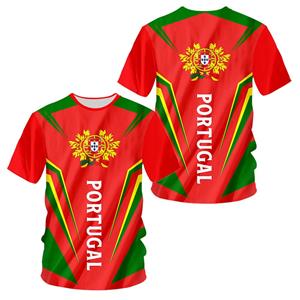 ETST WENDY 005 PORTUGAL Trendy 3D-patroonprint herenmode comfortabel ademend T-shirt, nieuwe casual ronde hals korte mouw T-shirt voor lente zomer herenkleding s
