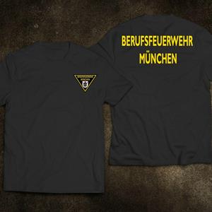 FT T Shirts Plus Size Mannelijke T-shirts Zomer Nieuwe Brandweer Berufsfeuerwehr Munchen München Duitsland Brandweerman Mannen T-Shirt S