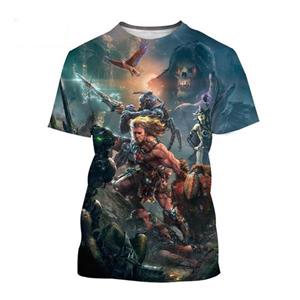 ETST 03 Nieuwe mode Cartoon Anime He-Man Masters Of The Universe 3D-printen Heren T-shirt Persoonlijkheid Hiphop Casual Unisex T-shirt S