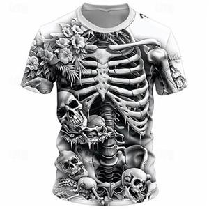 ETST 07 Grafisch Cool Schedels Skelet Designer Casual Subcultuur Heren 3D Print T-shirt Tee Sport Buiten Vakantie Uitgaan T-shirt S
