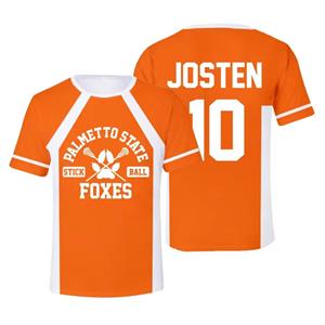 ETST WENDY 005 Nieuw The Foxhole Court Palmetto State Foxes Lacrosse Jersey Cosplay WILDS MINYARD 3D T-shirt Heren/Dames Kleding Kinderen T-shirts S