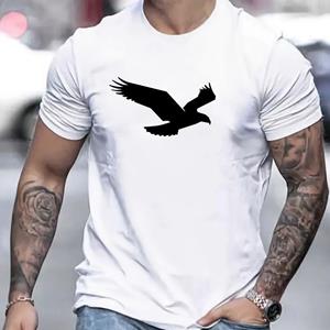 ETST 03 2024 Casual Heren T-shirt Eagle Grafische Kleding Lente Zomer Korte Mouw Tops Extra Grote Maat Jongens T-shirts 5XL Voor Heren Shirt S