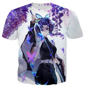 ETST 07 Toyo Cosplay Demon Slayer Kochou Shinobu T-shirt Mannen Vrouwen 3D Geprinte T-shirts Casual Harajuku Stijl T-shirt Streetwear Tops S