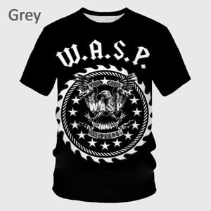 Laoxu Y2K Kleding Nieuwe Stijl WASP. 3D Print T-shirt voor mannen vrouwen zomer hiphop unisex casual T-shirt harajuku ronde hals top tee S wit