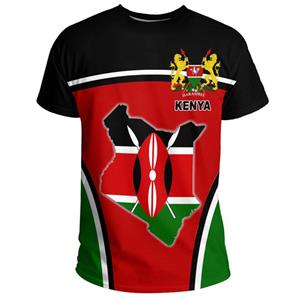 Xuhaijian02 Kenia Kaart Vlag 3D Geprint T-shirt Voor Heren Kleding Nationaal Embleem Grafische T-shirts Afrika Land T-shirt Jongen Jersey Mannelijk T-shirt XXXL