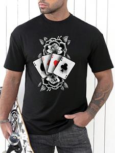 ETST 07 Mannen Speelkaart Print Tee S