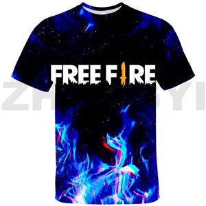 Laoxu Free Fire Garena 3D T-shirt Dames T-shirt Mode Hip Hop Jongens Zomer Tops Kinderen Free Fire Print Cool Streetwear Trendy Heren Tees S wit