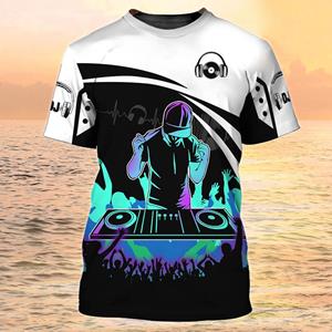 Wendy 3 Mode DJ Shirt Heren T-shirts 3D Print Katoen Disco Korte Mouw T-shirts Herenkleding Feesttops O Hals Cool Punk Streetwear S