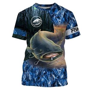 Wendy 3 Mode Heren 3D Printe T-shirt Meerval Vissen Losse Coole Casual Stijl Unisex T-shirt voor Man Oversized S