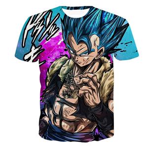Baibao QIQI Zomer Ronde Hals T-shirt Heren Japanse Anime Draak Korte Mouw Dames Kleding Snel drogend Top XXS-6XL XS