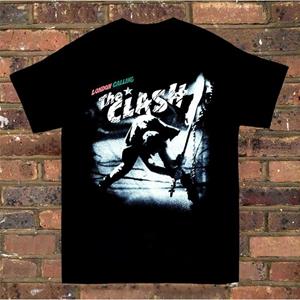 ETST 009 Hot the Clash London Calling Zwart Katoen Unisex Shirt Maat S 234XL HNB152 lange of korte mouwen S