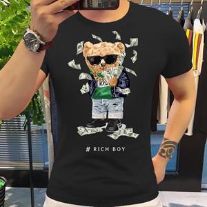 ETST 011 Grappige Skateboard Beer T-shirts Harajuku Streetwear Tee Heren T-shirts Mode Korte Mouw Believe RICH BOY T-shirts Kleding S