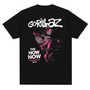 ETST 009 Muziekband Gorillazs punkrock mode bedrukt T-shirt 90s retro casual mode korte mouwen plus size T-shirt geschikt voor vrouwen S