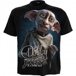 Pertemba FR - Apparel Spiral Direct Unisex volwassen Dobby Harry Potter T-shirt met korte mouwen XXL zwart